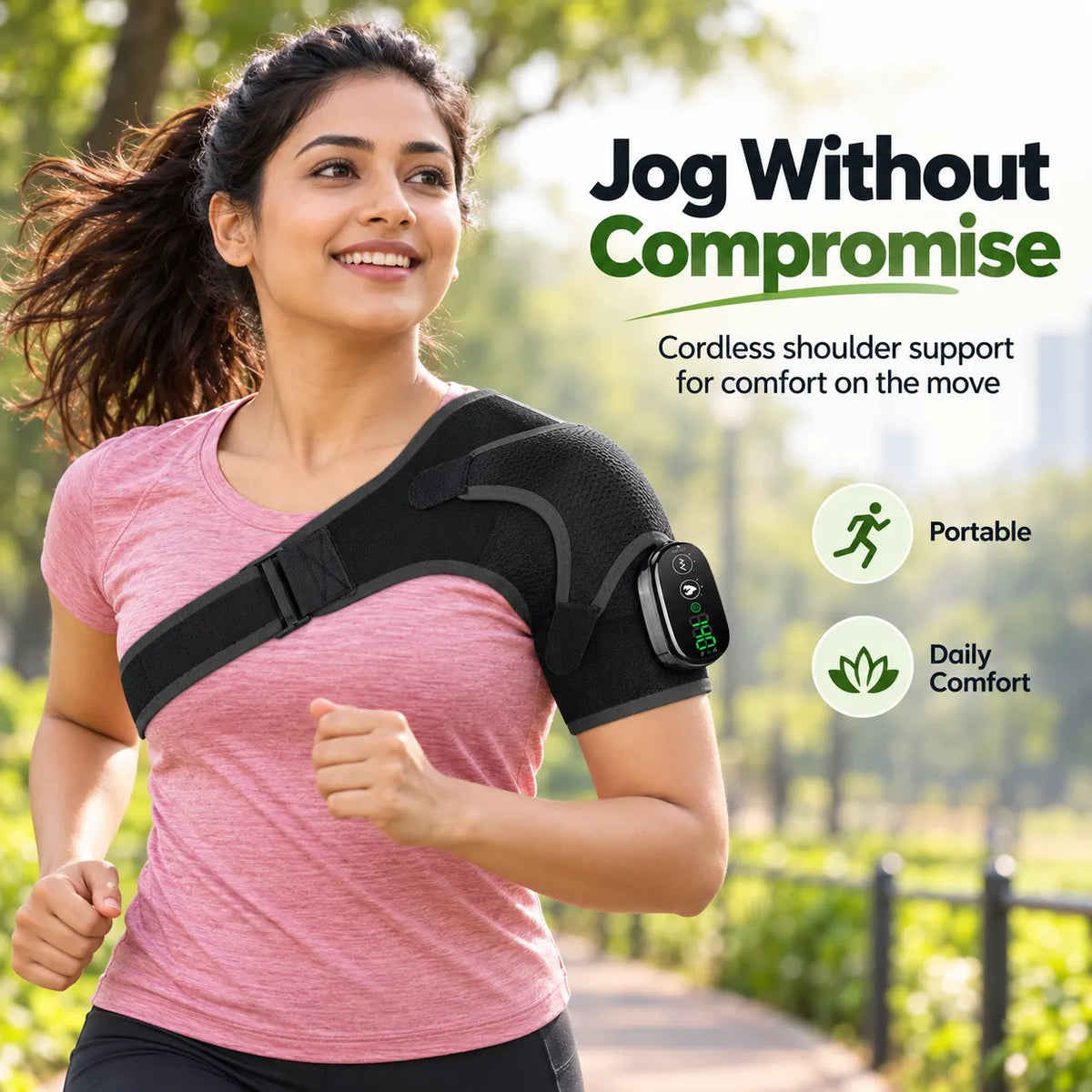 Cordless Shoulder Heating Belt with Professional Grade Joint Recovery System For Pain Management And Relaxation
