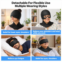 3 in 1 Migraine Relief Cap, Hot and Cold Therapy for Relief of Headaches, Stiff Neck and Eye Fatigue