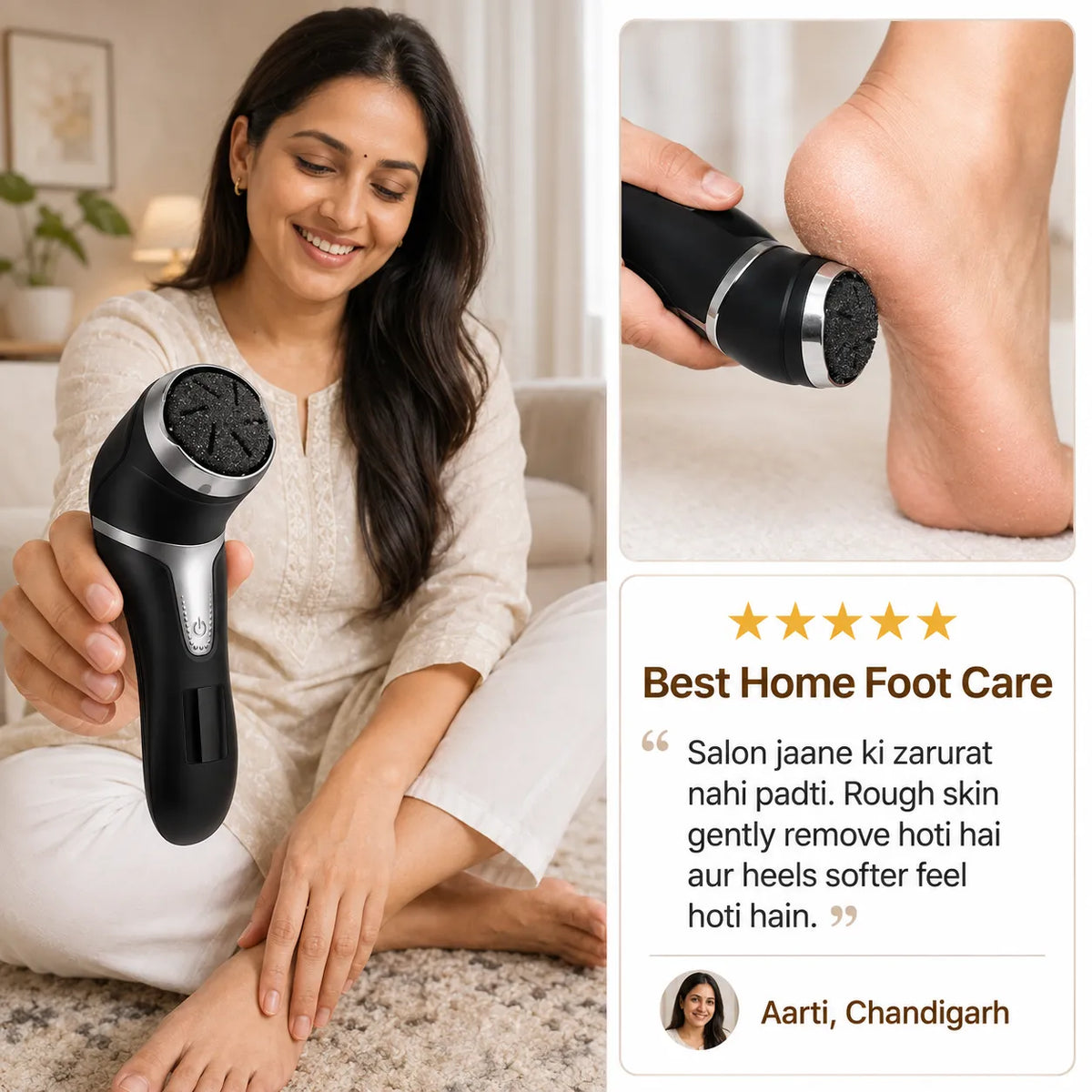 Electric Waterproof Pedicure Kit Rechargeable Calloused Feet Remover Tool with LCD Display for Efficient Exfoliation of Dead Skin on Feet
