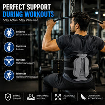 Adjustable Lumbar Belt with Breathable Pad
