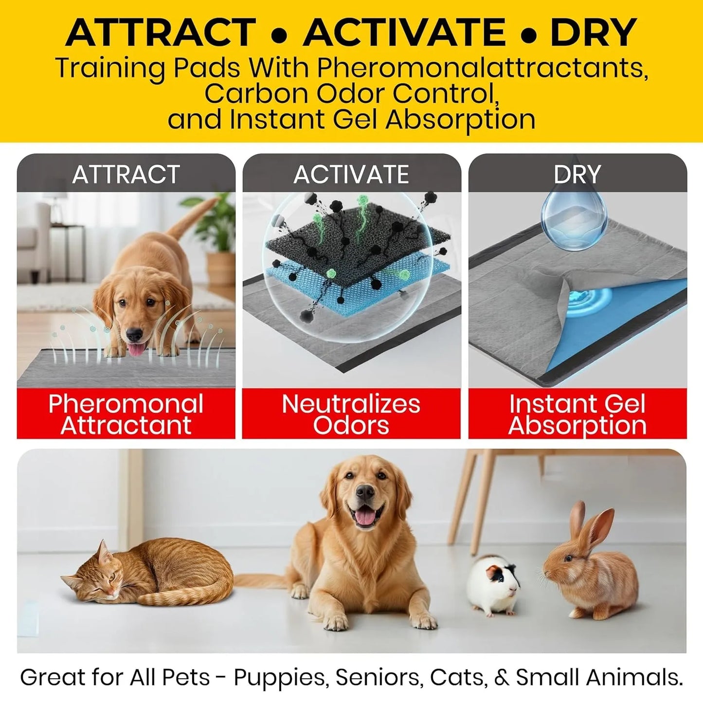 Disposable Puppy Pee Pads (Pack of 100)