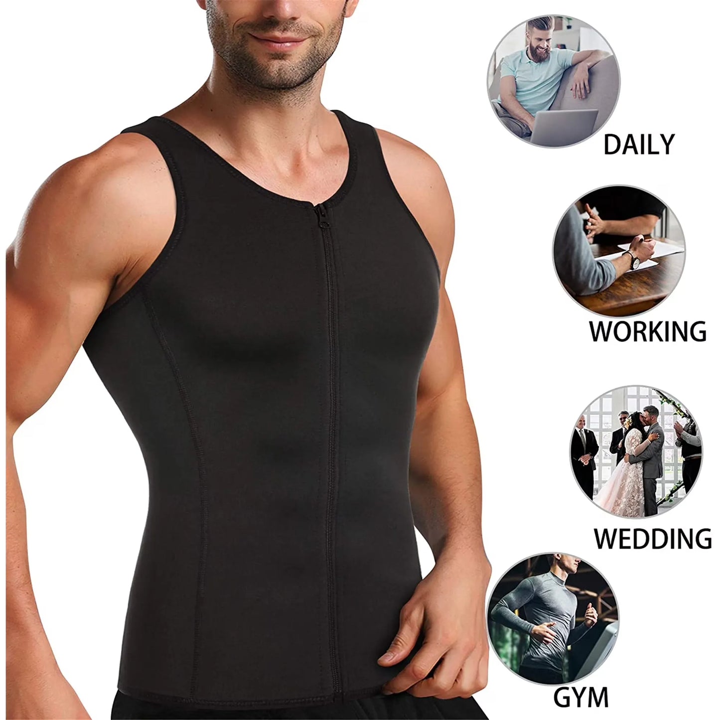2-In-1 Men Compression Vest for Body Slimming