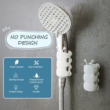 No-Drill Silicone Shower Head Holder With Flexible Grip (Pack of 4)