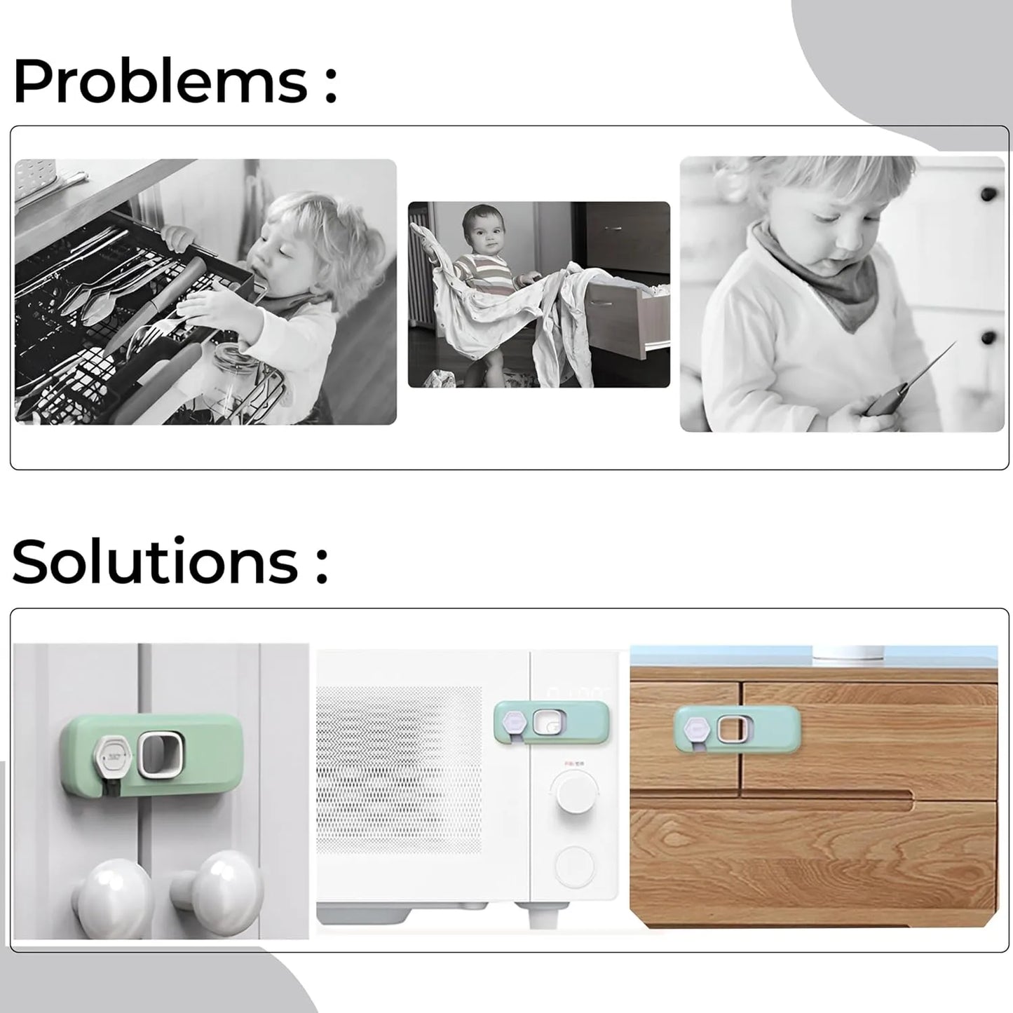 Premium Child Safety Lock for Fridge, Cabinets and Drawers