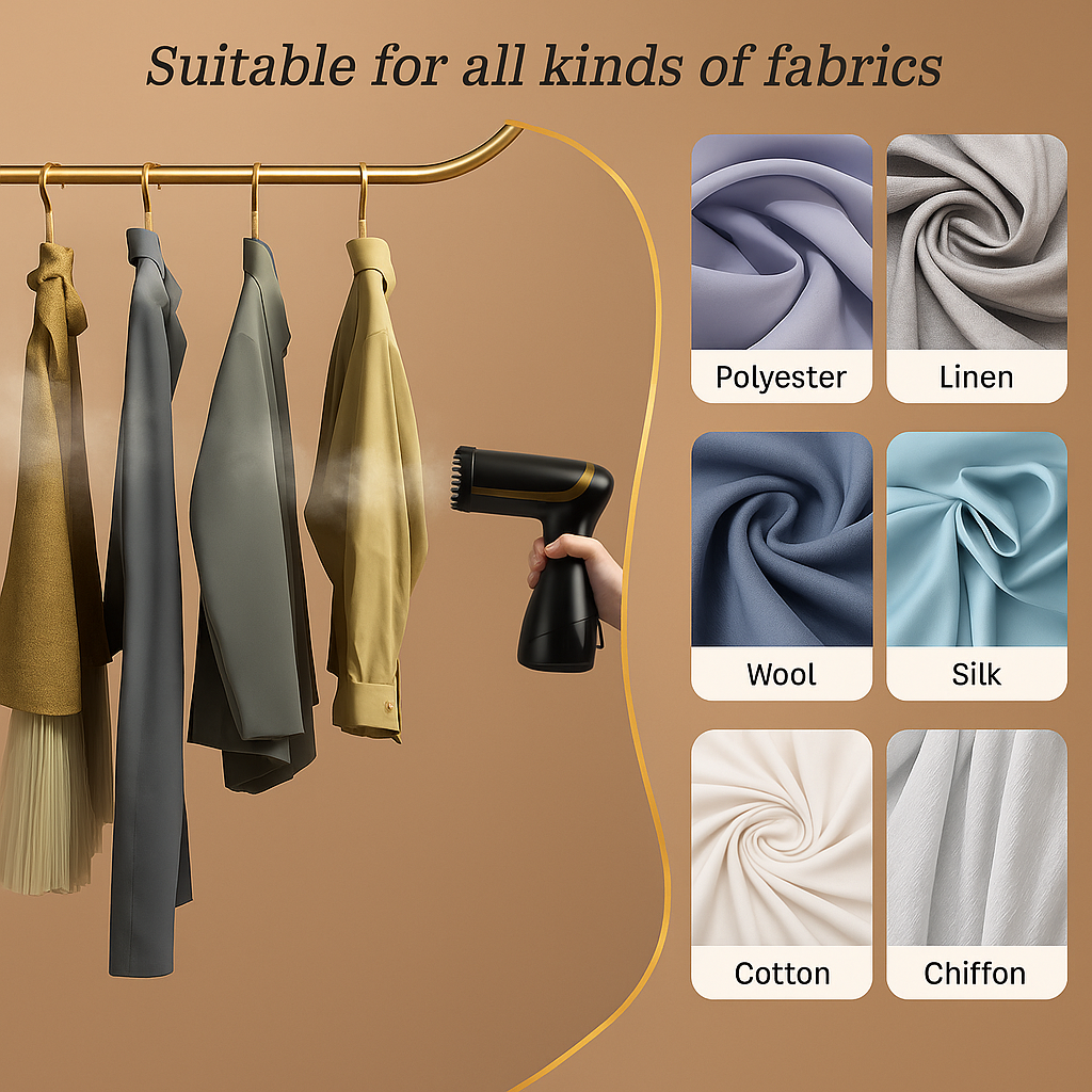 Quick Multi-Fabric Steamer for Fresh, Wrinkle-Free Outfits