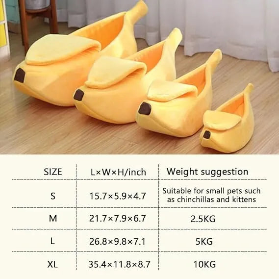 Anxiety Relief Cozy Banana Bed for pets