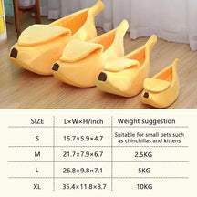 Anxiety Relief Cozy Banana Bed for pets
