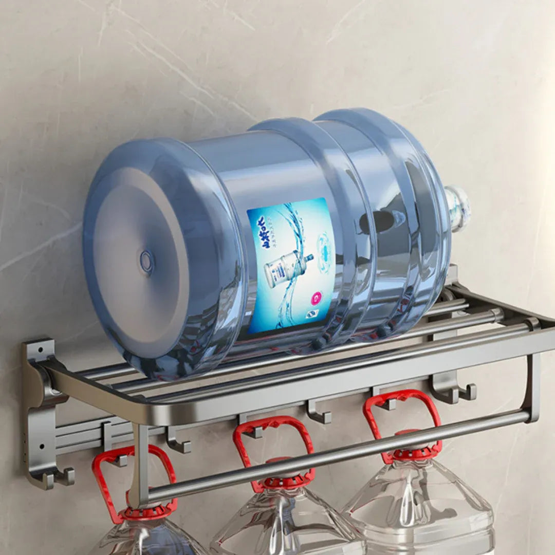 Premium Aluminum Rustproof Drill-Free Bathroom Organizer Rack