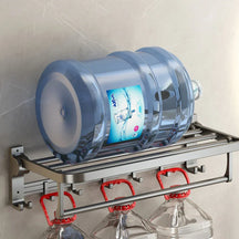 Premium Aluminum Rustproof Drill-Free Bathroom Organizer Rack