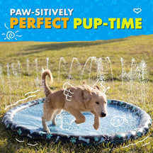 Extra-Thick Non-Slip Splash Pad for Toddlers & Pets – 360° Cooling Spray Pool