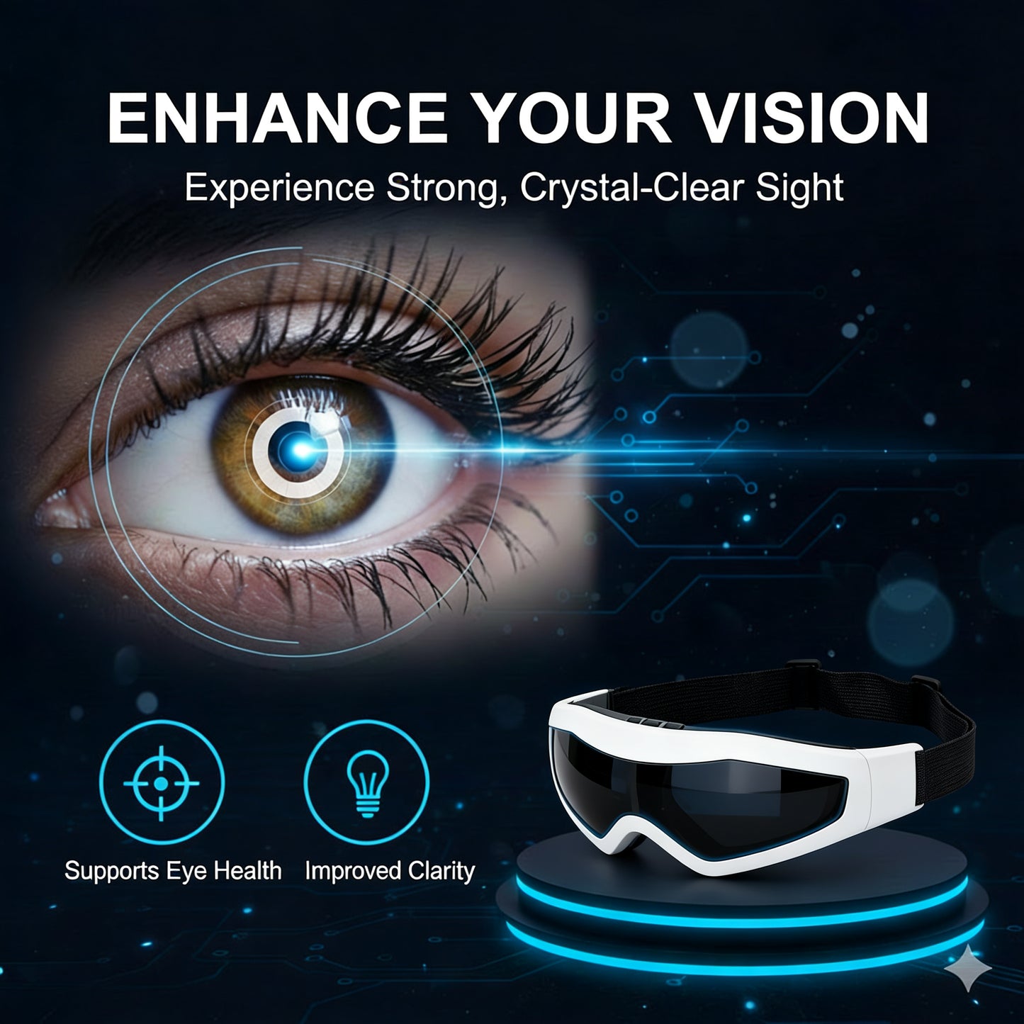 Smart Acupressure Eye Massager to Relax Eyes & Support Vision