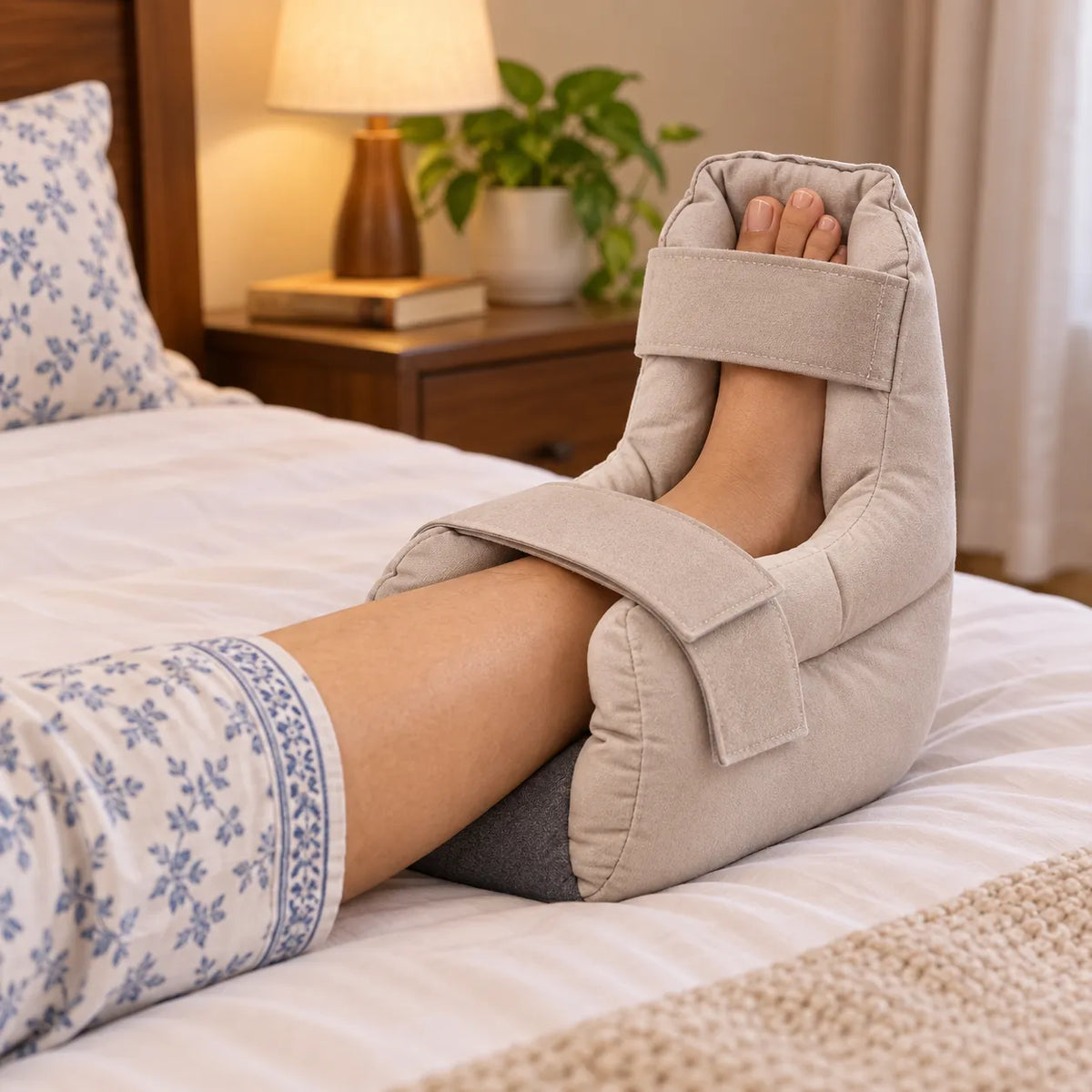 Heel Protector & Foot Elevation Support Pillow for Healing Therapy of Heel Pressure and Deep Tissue Injury