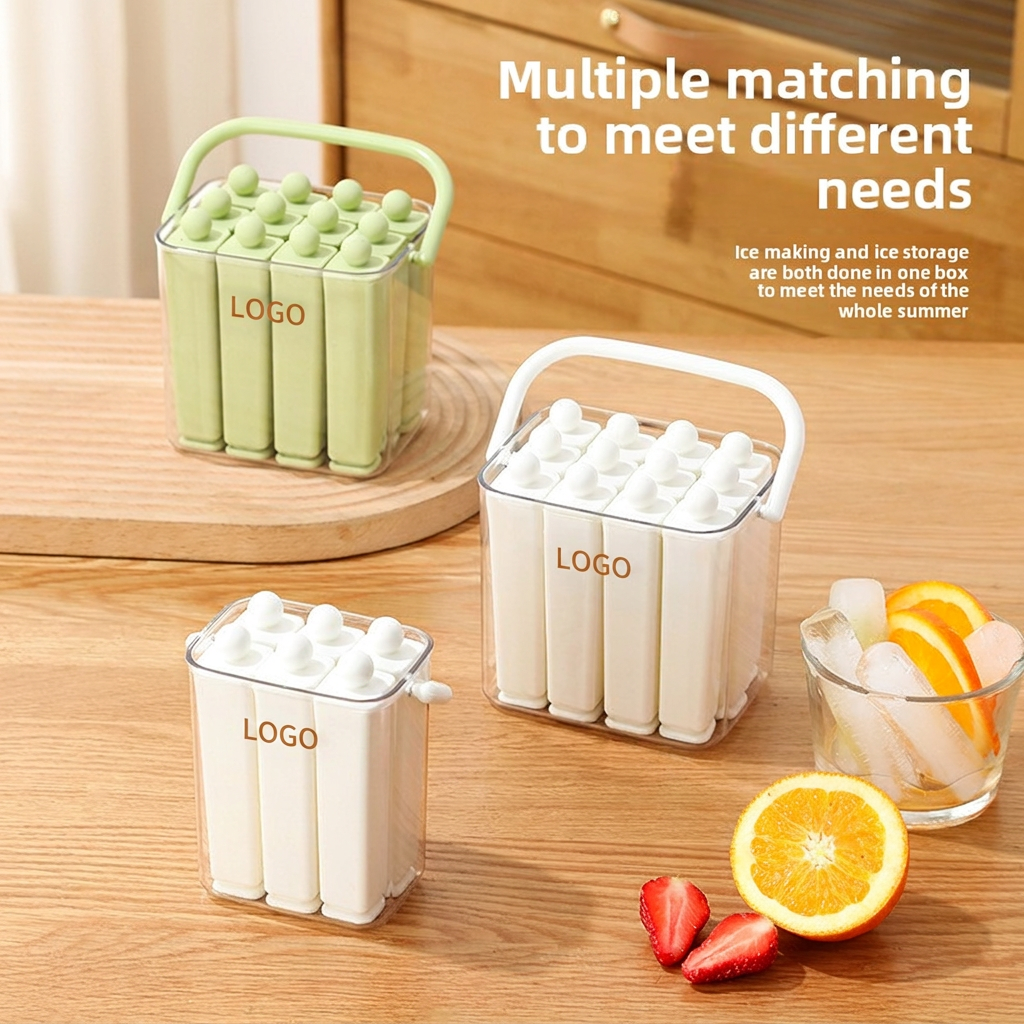 Portable Silicone Ice Cube Mold With Box