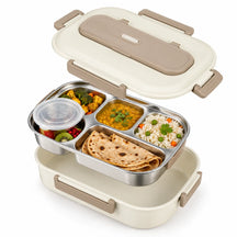 Microwave-Safe Insulated Lunch Box with 5 Compartments Lunchable Food Container with Spoon & Chopsticks