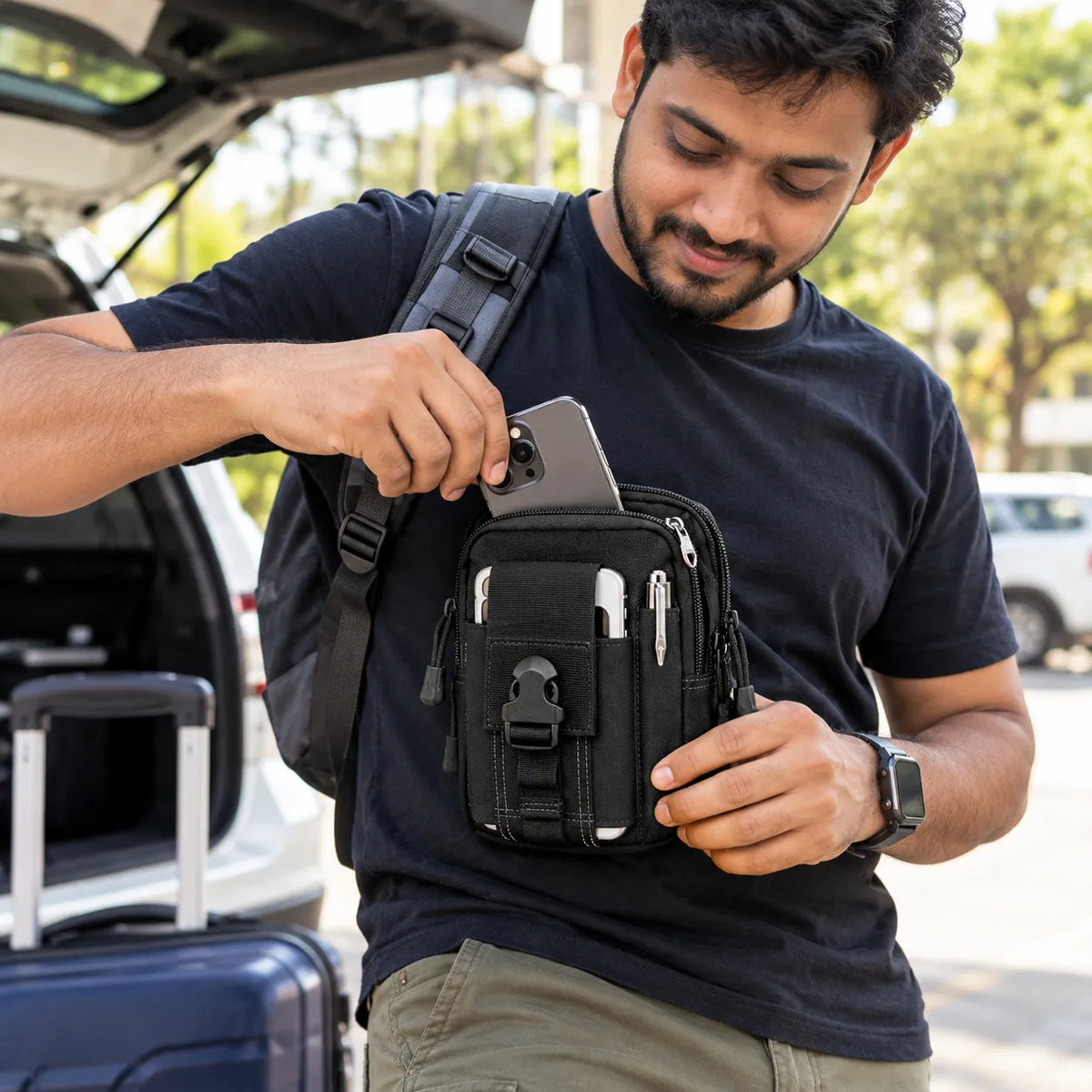 Motiongear Waist Sling Bag Keep your essential Everyday Carry gear organized, protected, and within arm's reach