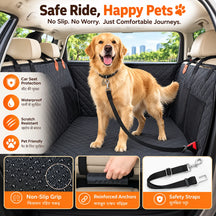 Car Seat Protector for Pets with 100% Waterproof for Car, SUV, Truck
