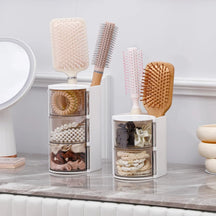 180° Rotating 3-Layer Makeup, Jewelry & Accessories Organizer