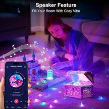 Treasure Chest Star Projector Lamp with Bluetooth Speaker