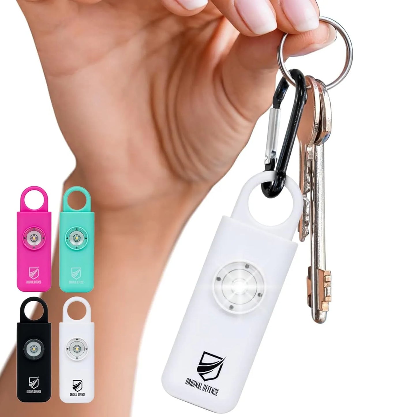 Emergency Self-Defense Safety Alarm Keychain with LED Strobe Light for Women, Children, and Elderly