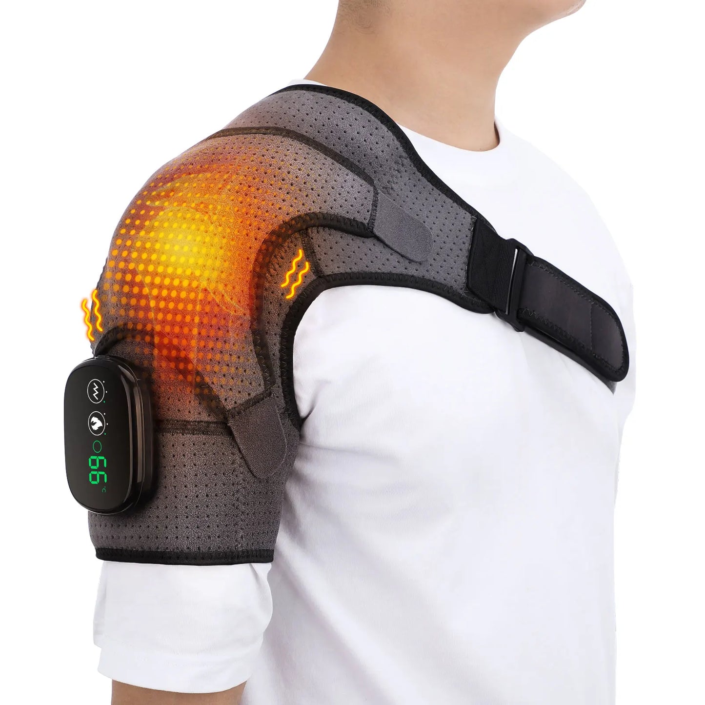 2-In-1 Electric Heated Physiotherapy Shoulder Massager Belt