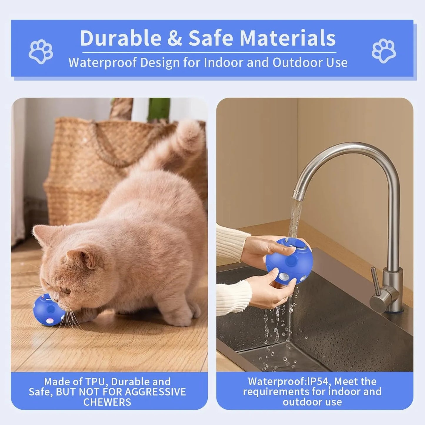 Automatic Rolling Interactive LED Ball For Cats & Dogs