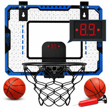 Wall Basketball Basket with 3 Balls, Scoreboard And LED Lights For Indoor - Outdoor
