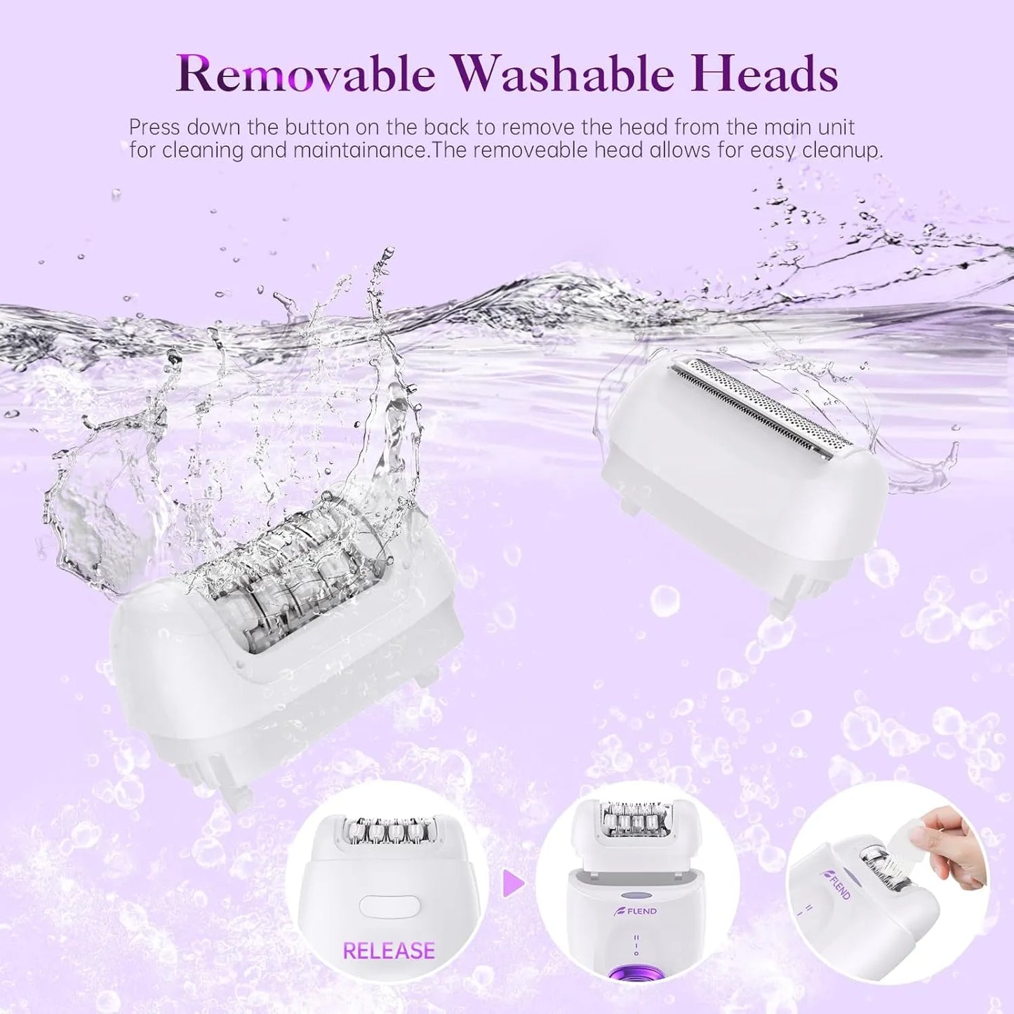 2-in-1 Electric Hair Removal Epilator & Shaver for Face & Body