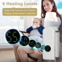 Smart Rechargeable Baby Bottle Warmer with Display