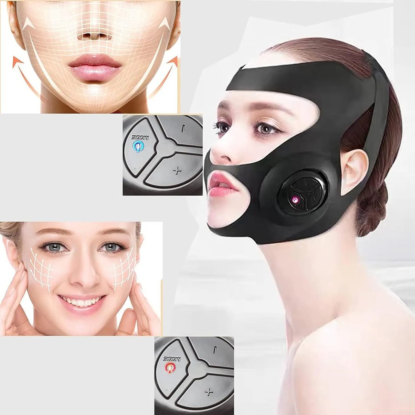 Reduction or complete disappearance of the double chin V-Face Massager