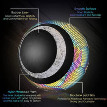 Pro-Grade High-Density Holographic Glow in the Dark Football