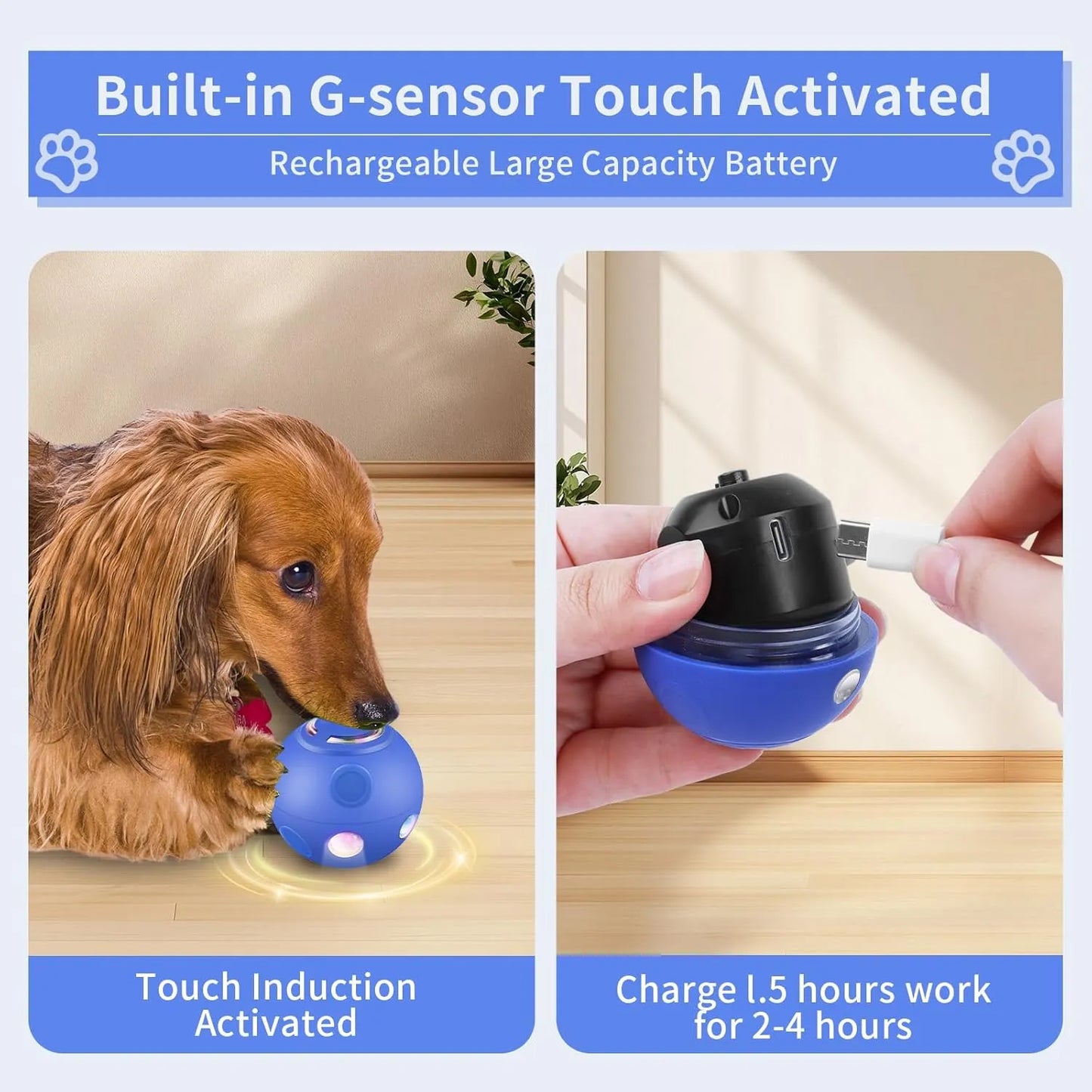 Automatic Rolling Interactive LED Ball For Cats & Dogs