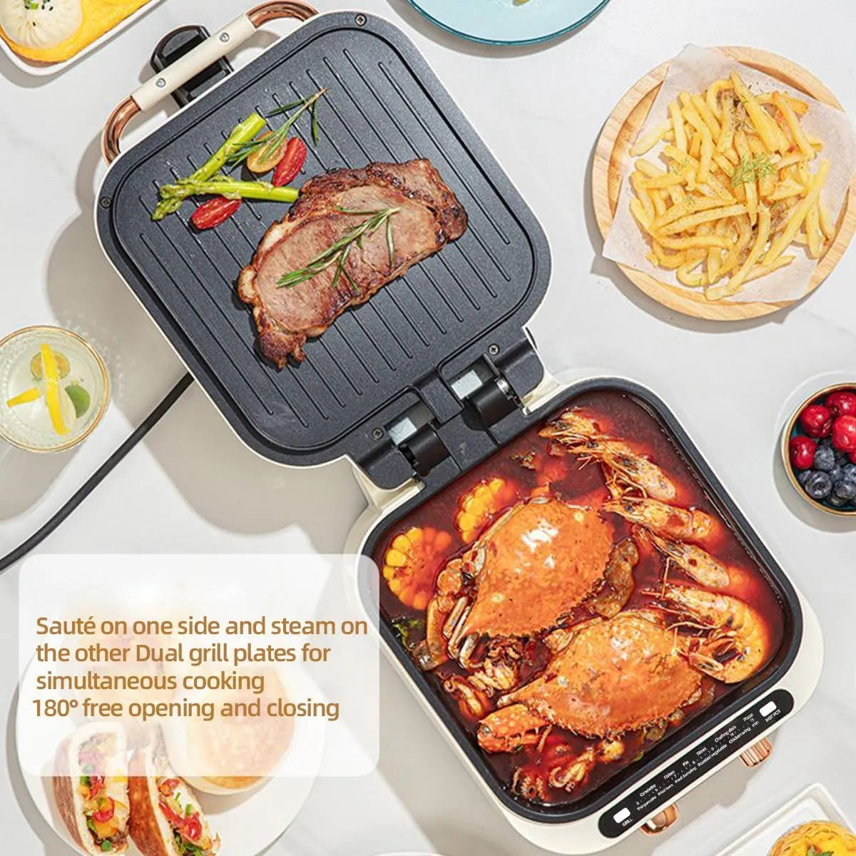 All-in-1 Electric Hot Pot Grill, BBQ & Frying for Daily Recipe Ease