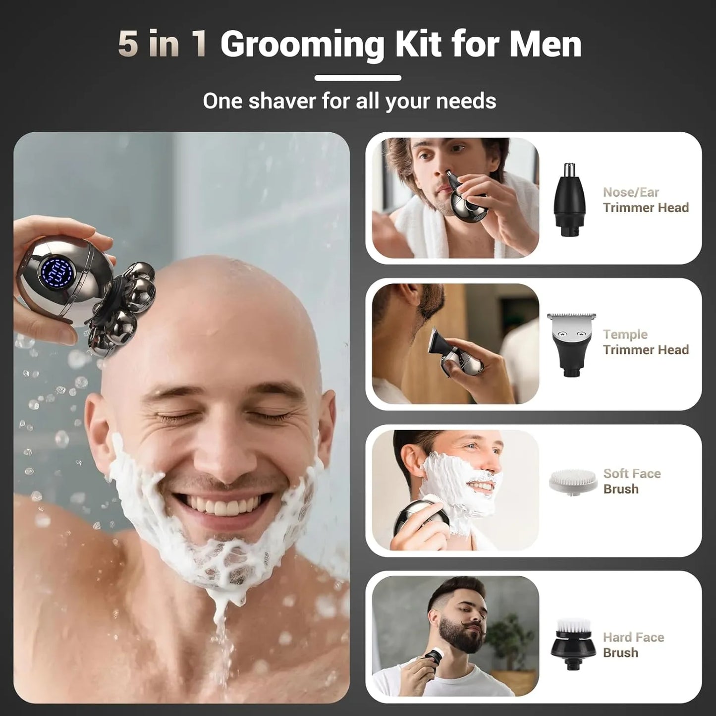 Advanced 7-Head Wireless Electric Precision Grooming Shaver