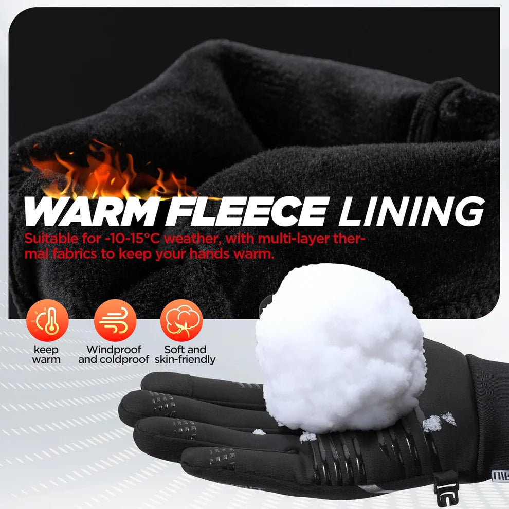 Thermal Anti-Slip Winter Gloves with Touchscreen  Fingertips