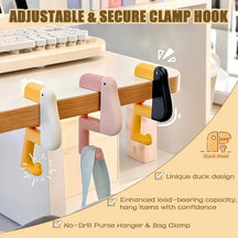 Duck Shape Detachable Desk Side Hook