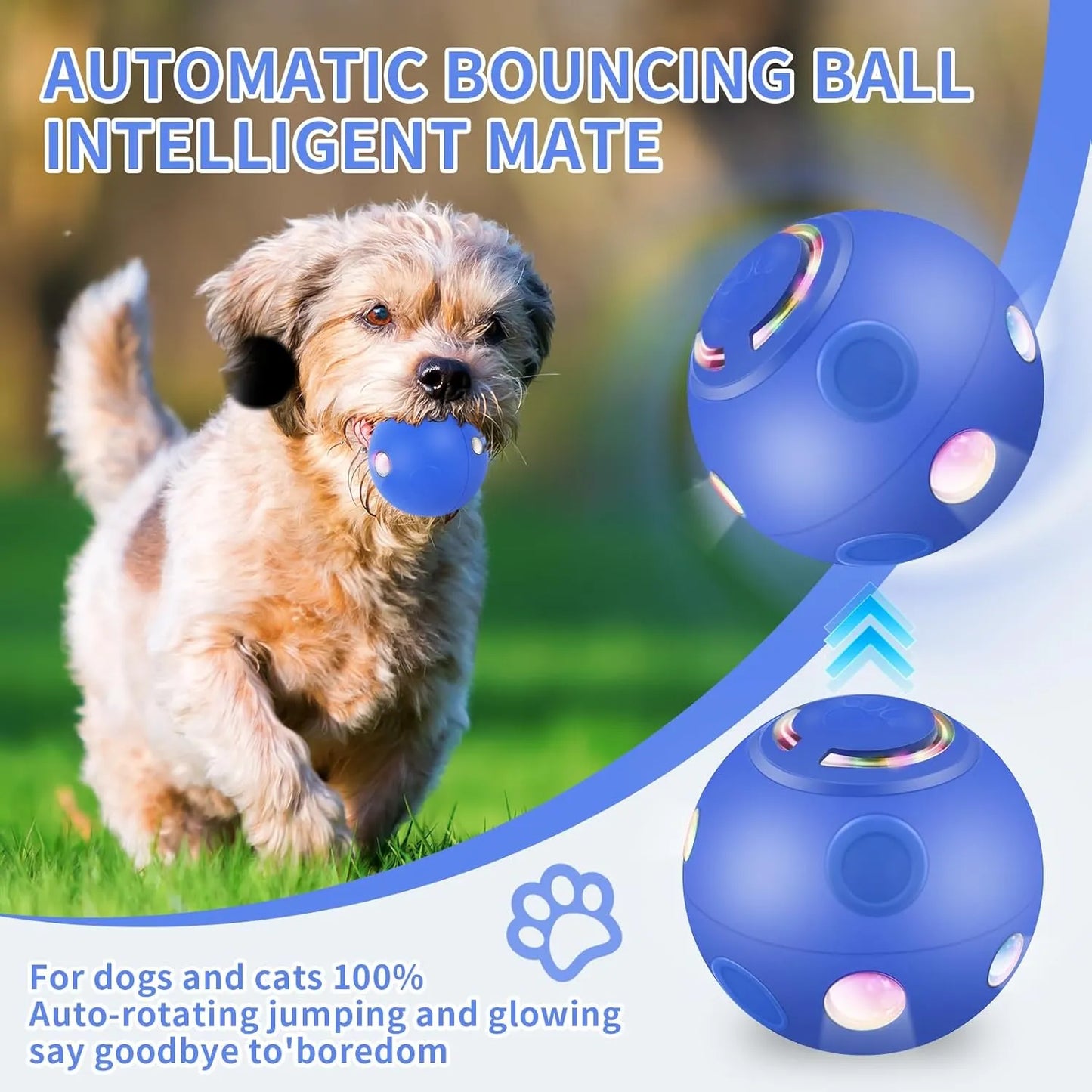 Automatic Rolling Interactive LED Ball For Cats & Dogs