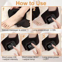 Heat-Massager Ankle Band for Instant Pain Relief