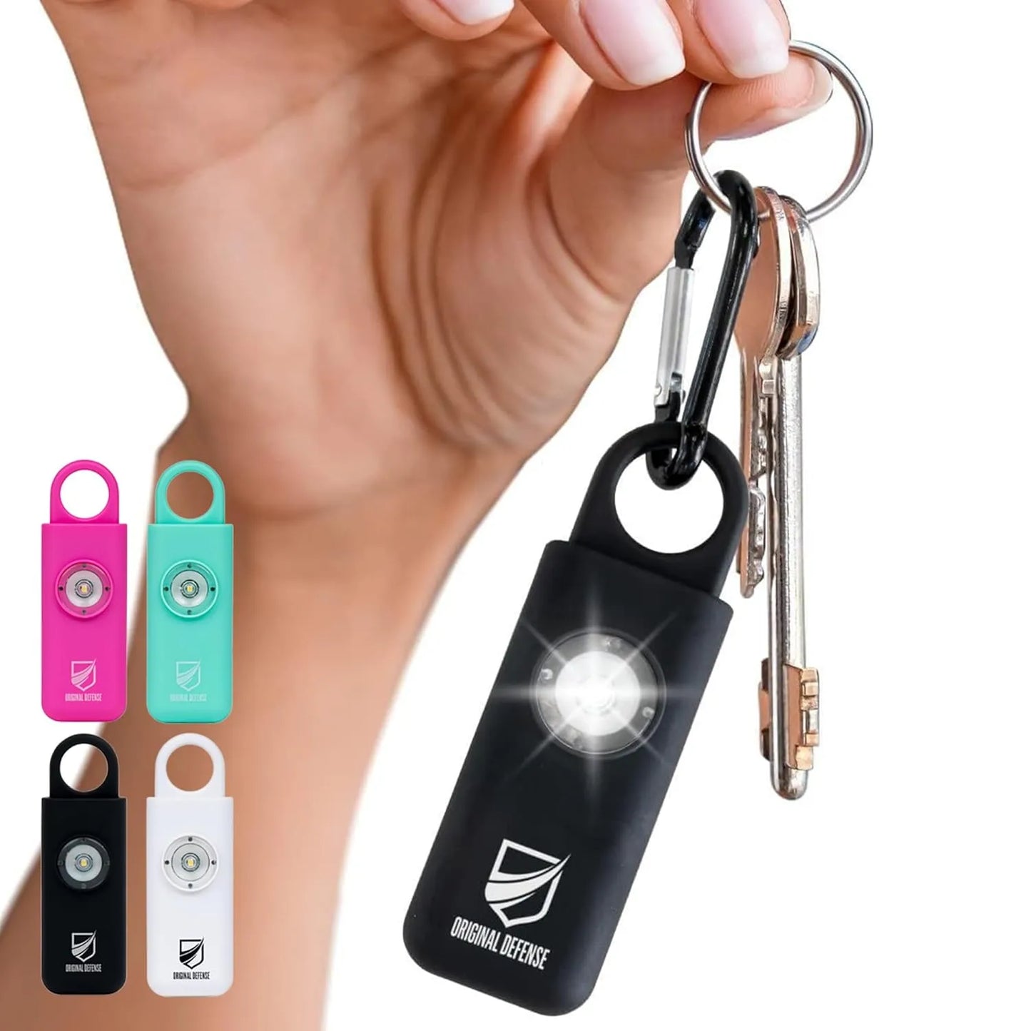 Emergency Self-Defense Safety Alarm Keychain with LED Strobe Light for Women, Children, and Elderly