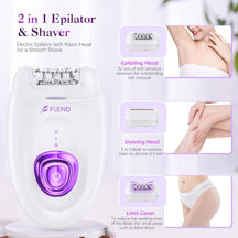 2-in-1 Electric Hair Removal Epilator & Shaver for Face & Body