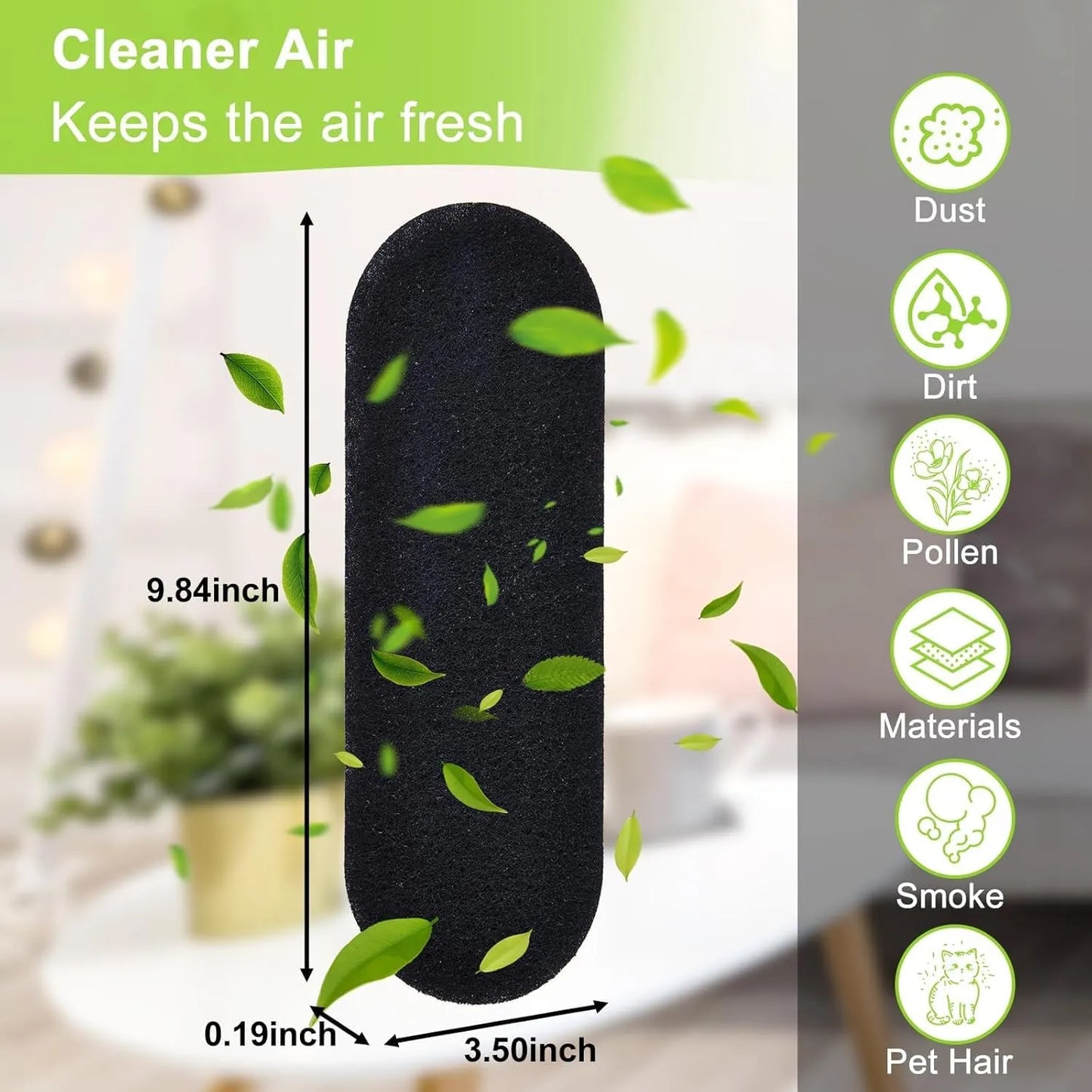 Ceiling Fan Air Purifier Filters with Activated Coconut Carbon