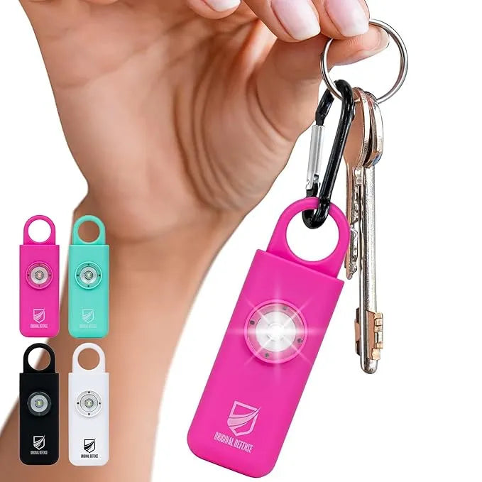 Emergency Self-Defense Safety Alarm Keychain with LED Strobe Light for Women, Children, and Elderly