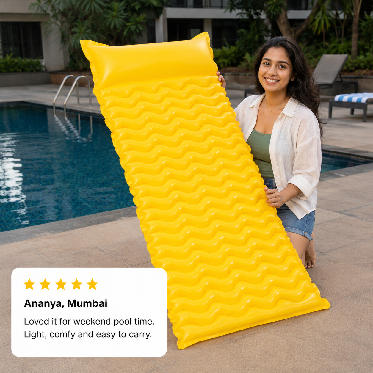Water Floating Mat | Comfort Ergonomic Sunbathing Air Bed