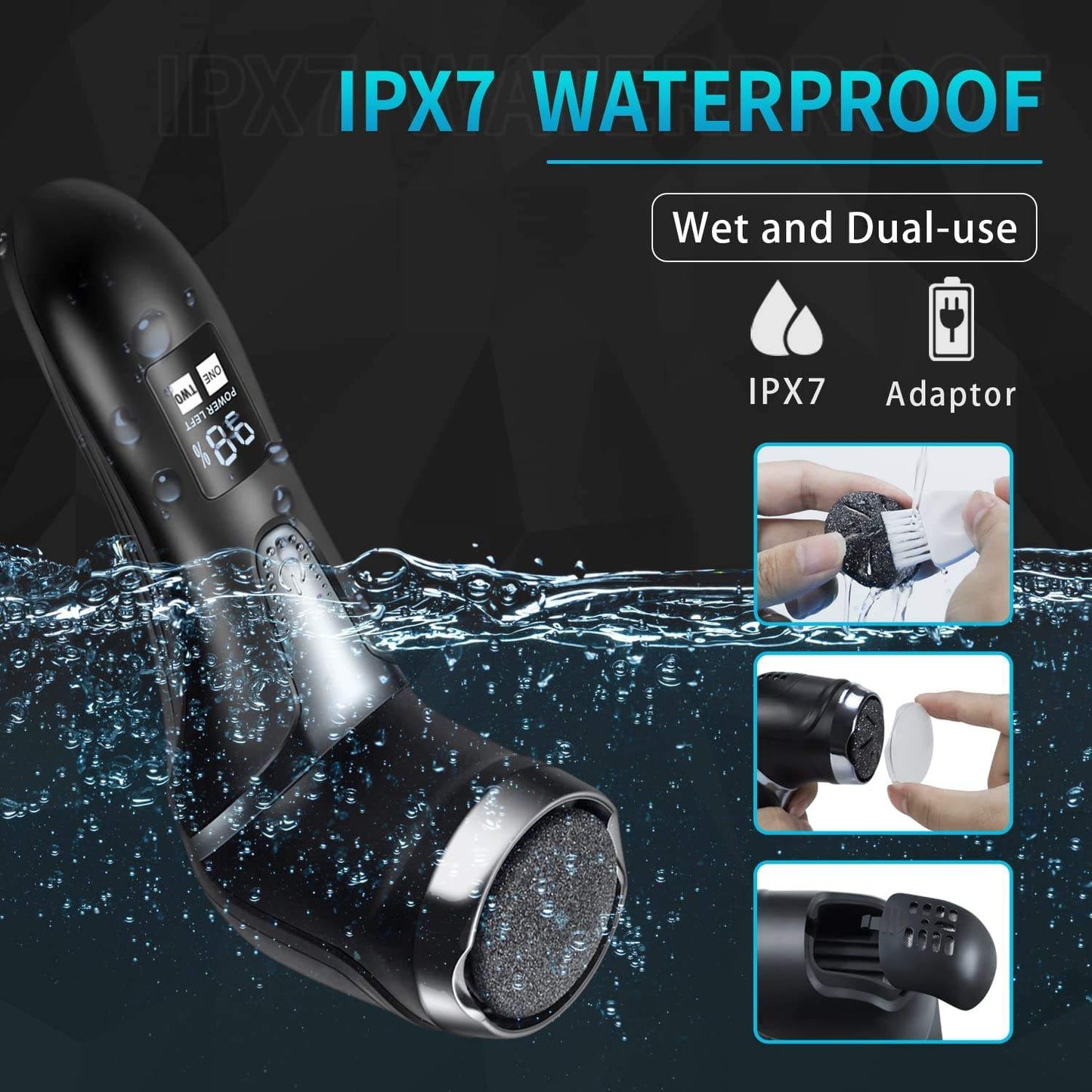 Electric Callus Remover IPX7 Waterproof
