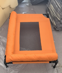 Elevated Dog Bed with Padded Bolster Rim
