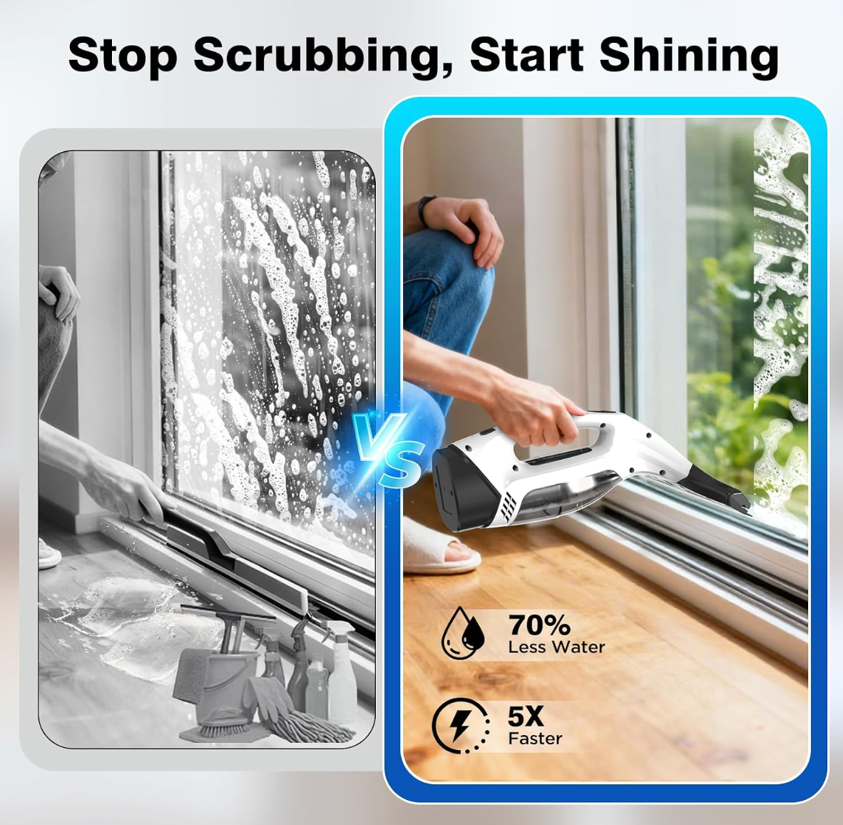 Wireless Rechargeable Glass Cleaning Tool