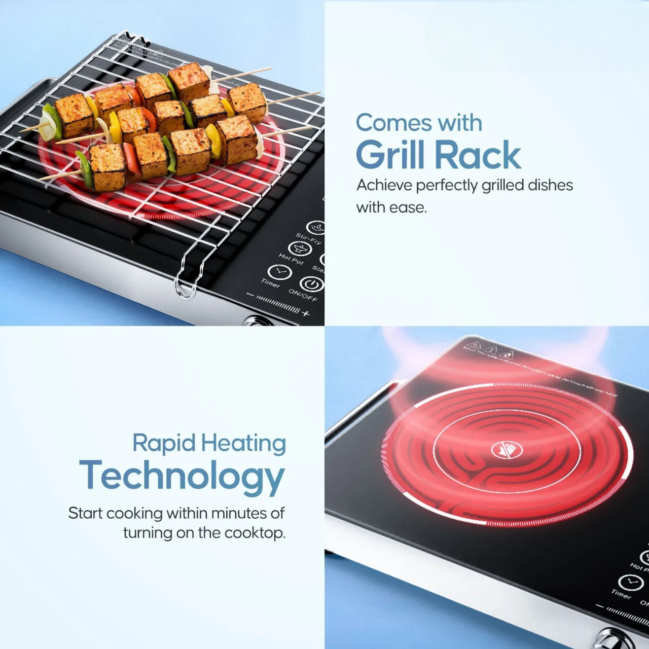High Power 2200W Infrared Electric Cooktop