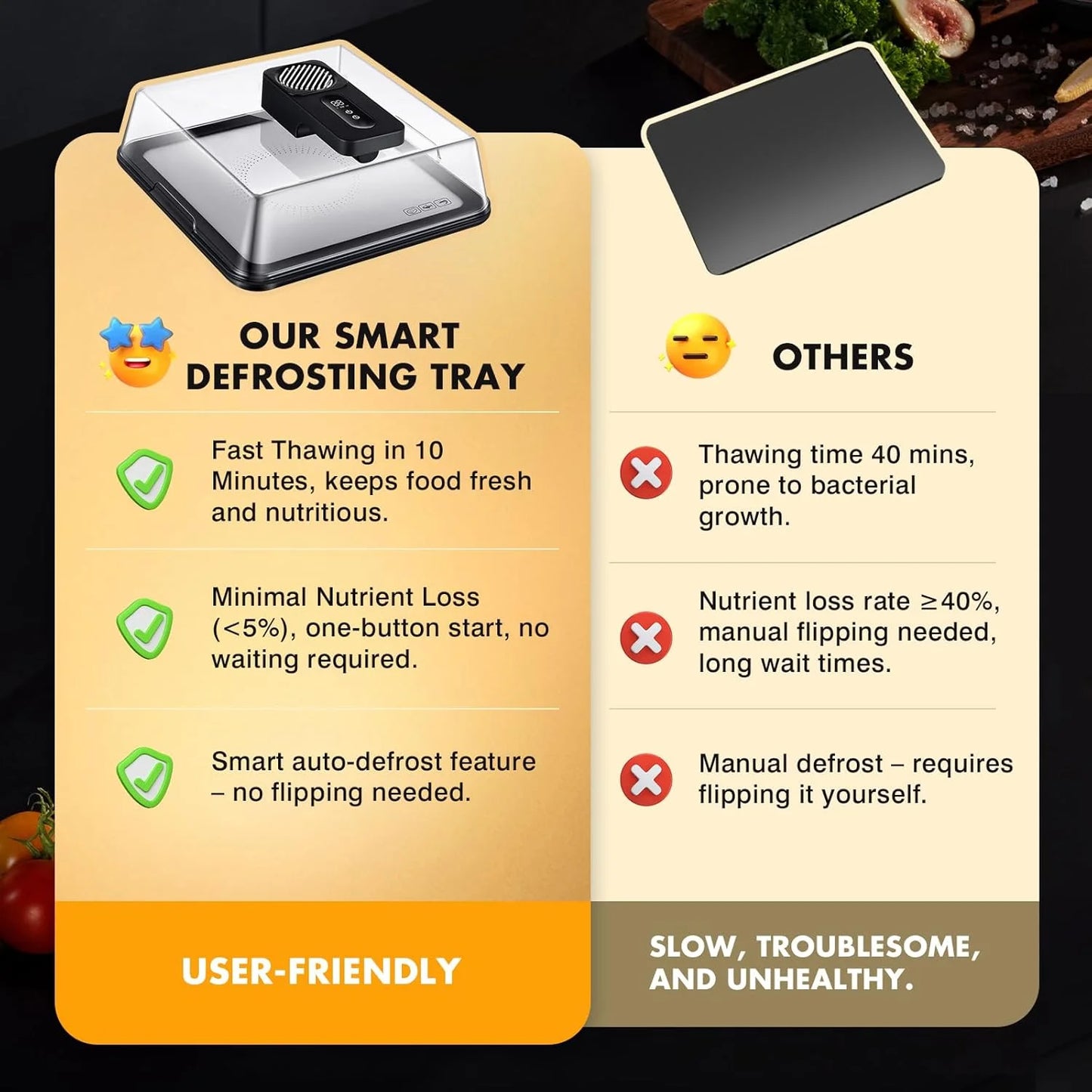 Quick Defrost Meat Tray with Lid