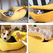 Anxiety Relief Cozy Banana Bed for pets