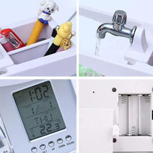 5-in-1 Smart Desktop Aquarium with LED, Clock & Fountain