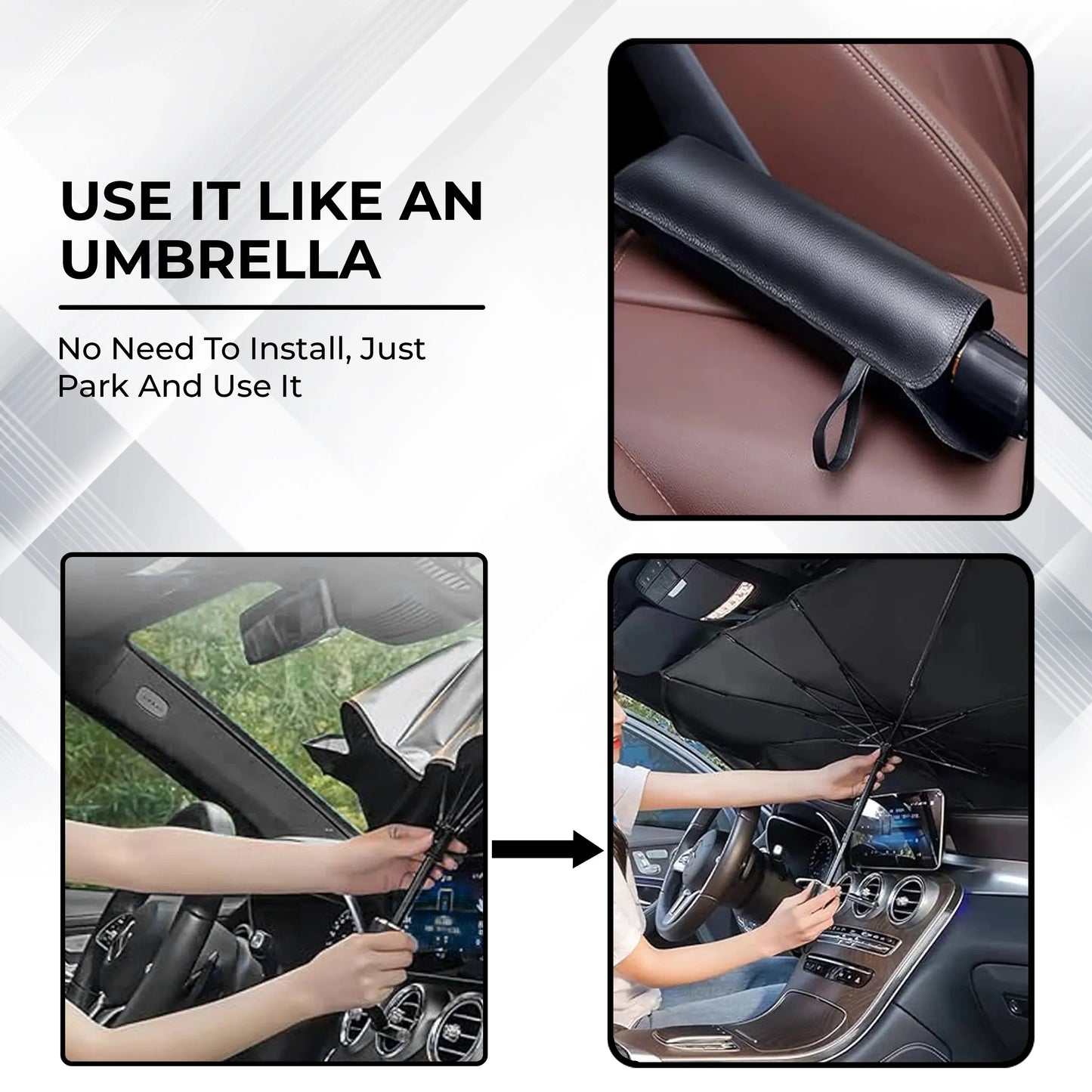 Foldable Car Windshield Sunshade Umbrella